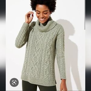 NWT Loft Cable Turtleneck Sweater Sz S